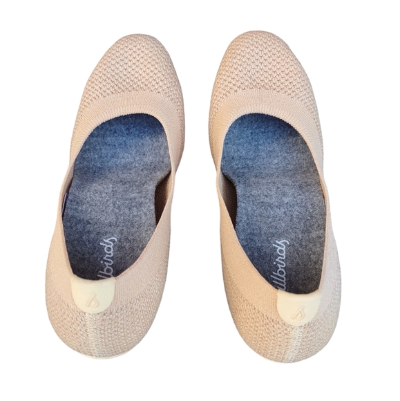 Allbirds Size 6 Tree Breezers Lux Beige Knit Ballet Flats - Picture 5 of 14